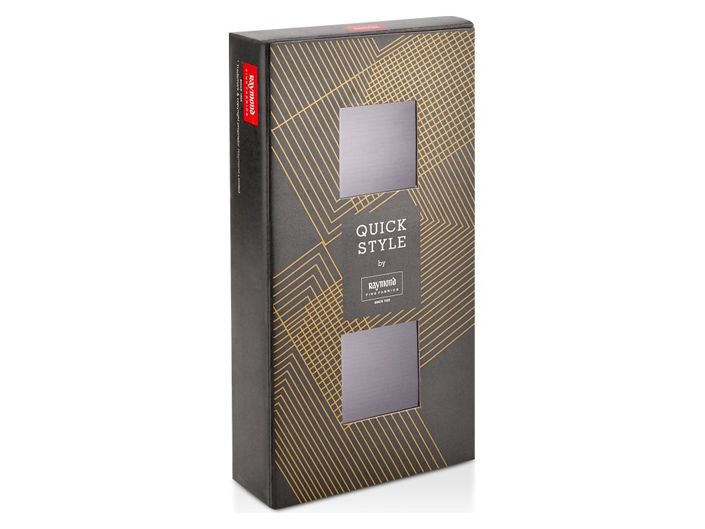 Slim printed gift carton with patterned finish and die-cut window