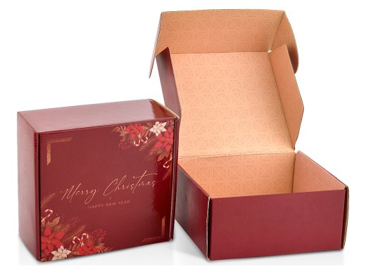 2-sided corrugated mailer box, printed inside and out