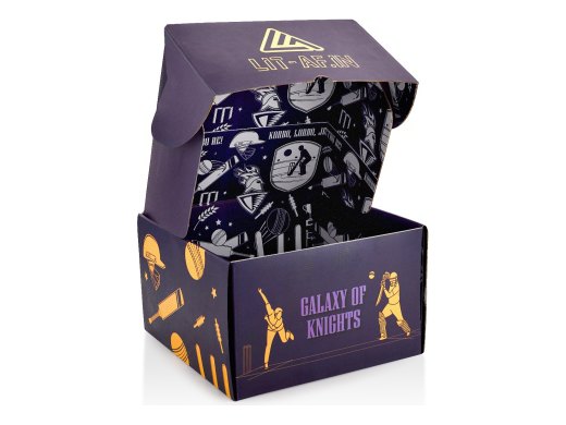 Deep printed corrugated mailer with illustrated interior